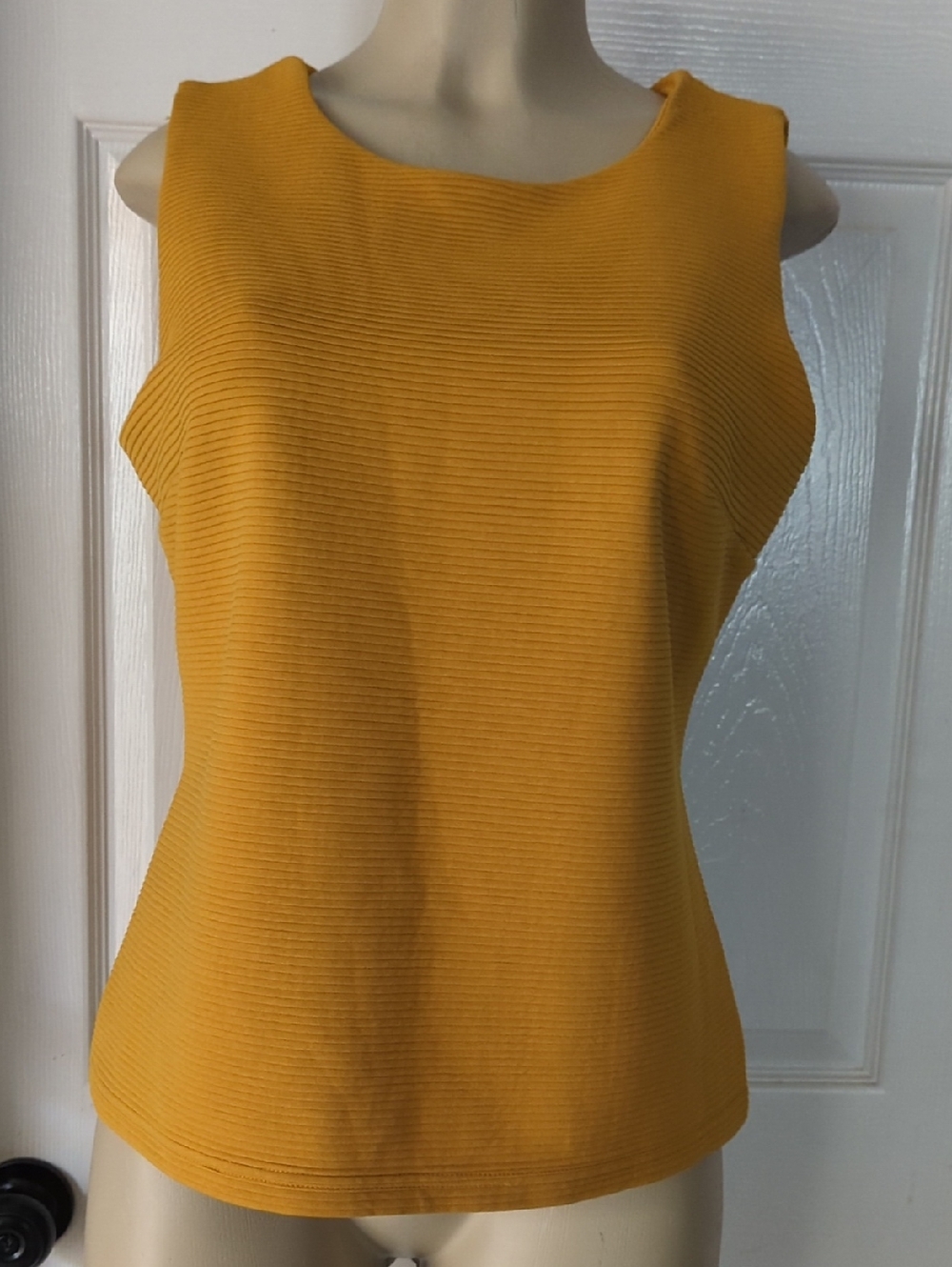 Jules & Leopold Mustard Ribbed Sleeveless Tank